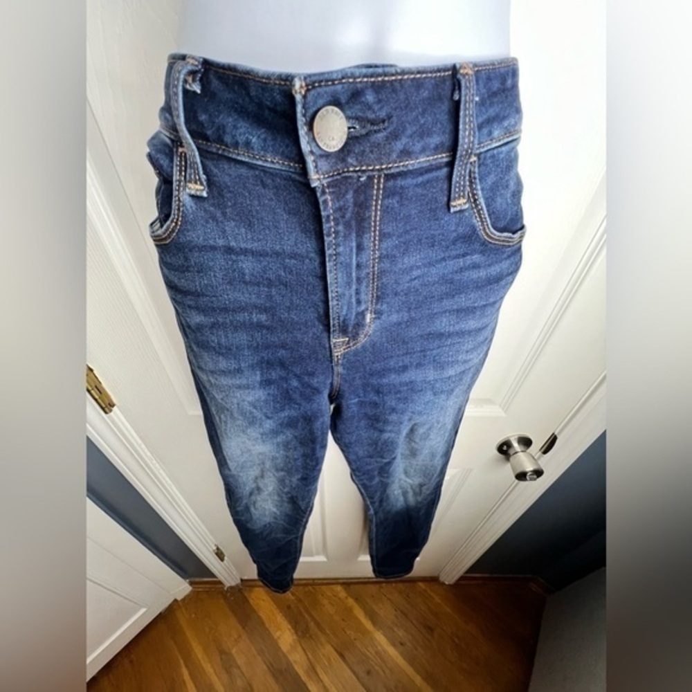 Old Navy Women’s 4 Rockstar Super Skinny High Rise Blue Denim Jeans 27 Stretch